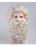 Mens Curly Santa Claus Wig and Beard Set HX-010
